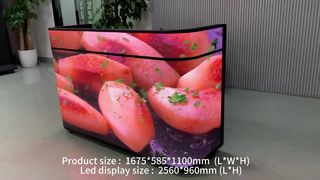Visualización de anuncios con pantalla LED AVOE flexible
