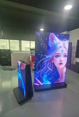 Soporte de suelo para pantalla LED GOB P1.86 plegable para exposiciones, aeropuertos, hoteles y centros comerciales